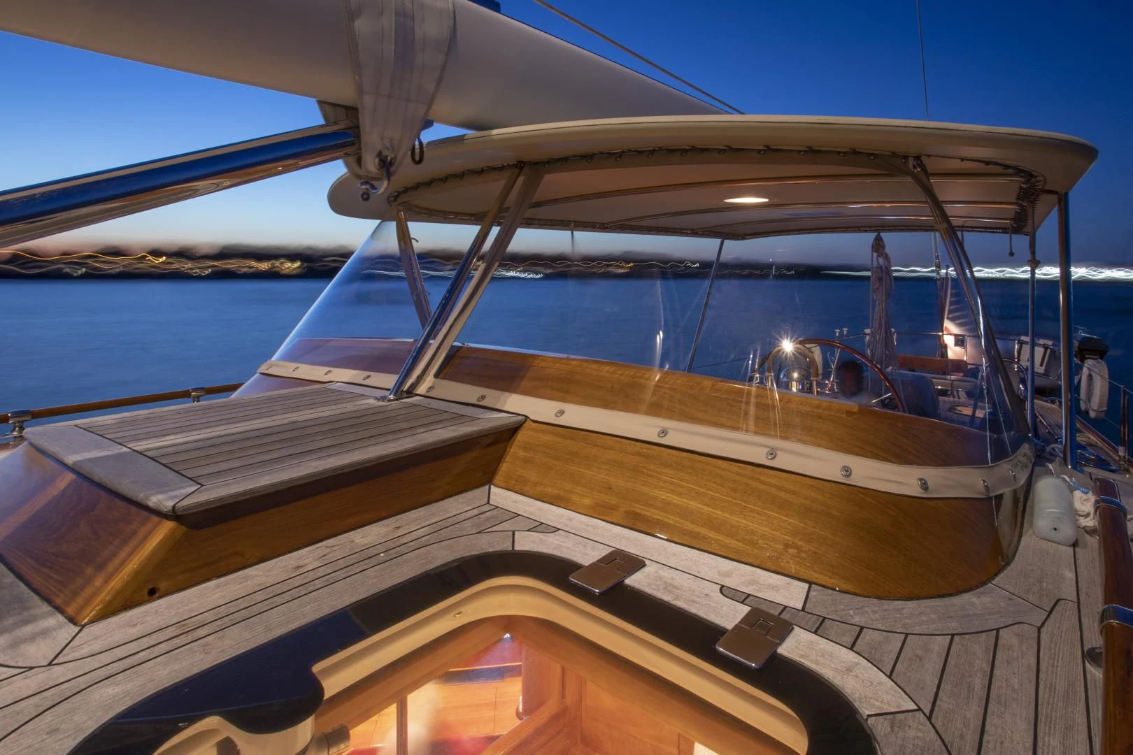 a boat on the water aboard PATRIOT Yacht for Sale