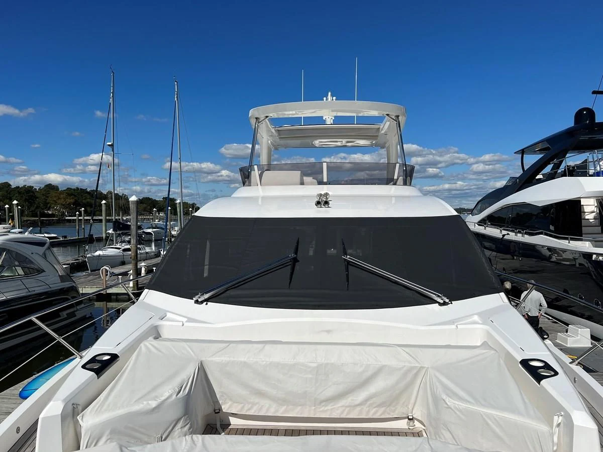 a boat docked at a pier aboard 66 MANHATTAN Yacht for Sale