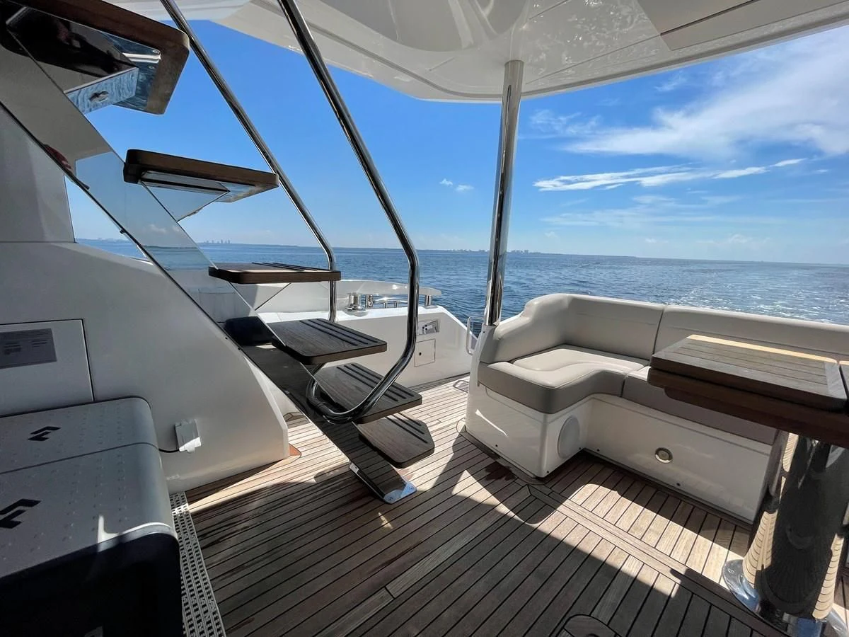 a boat on the water aboard 66 MANHATTAN Yacht for Sale