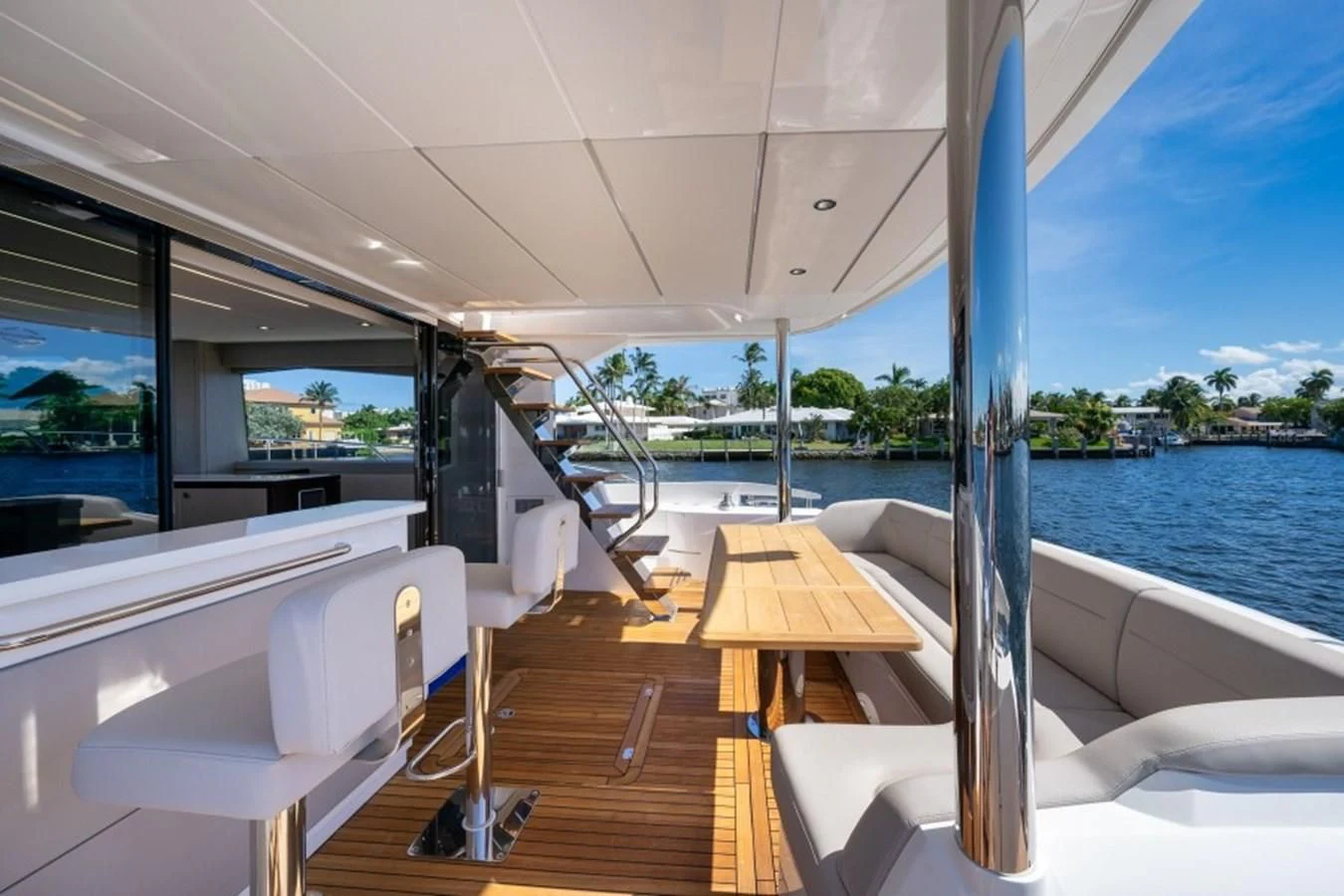 a boat on the water aboard 66 MANHATTAN Yacht for Sale