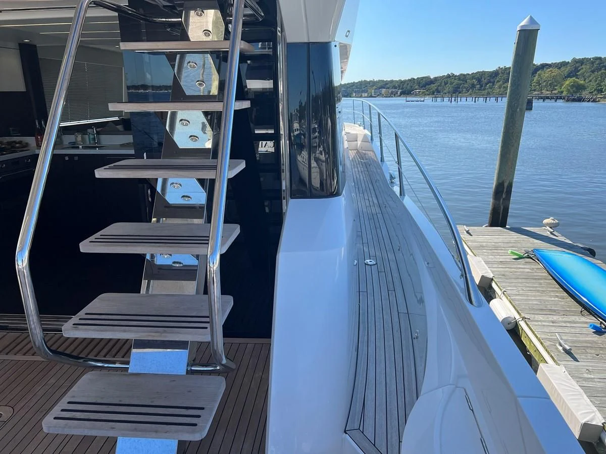 a boat on the water aboard 66 MANHATTAN Yacht for Sale