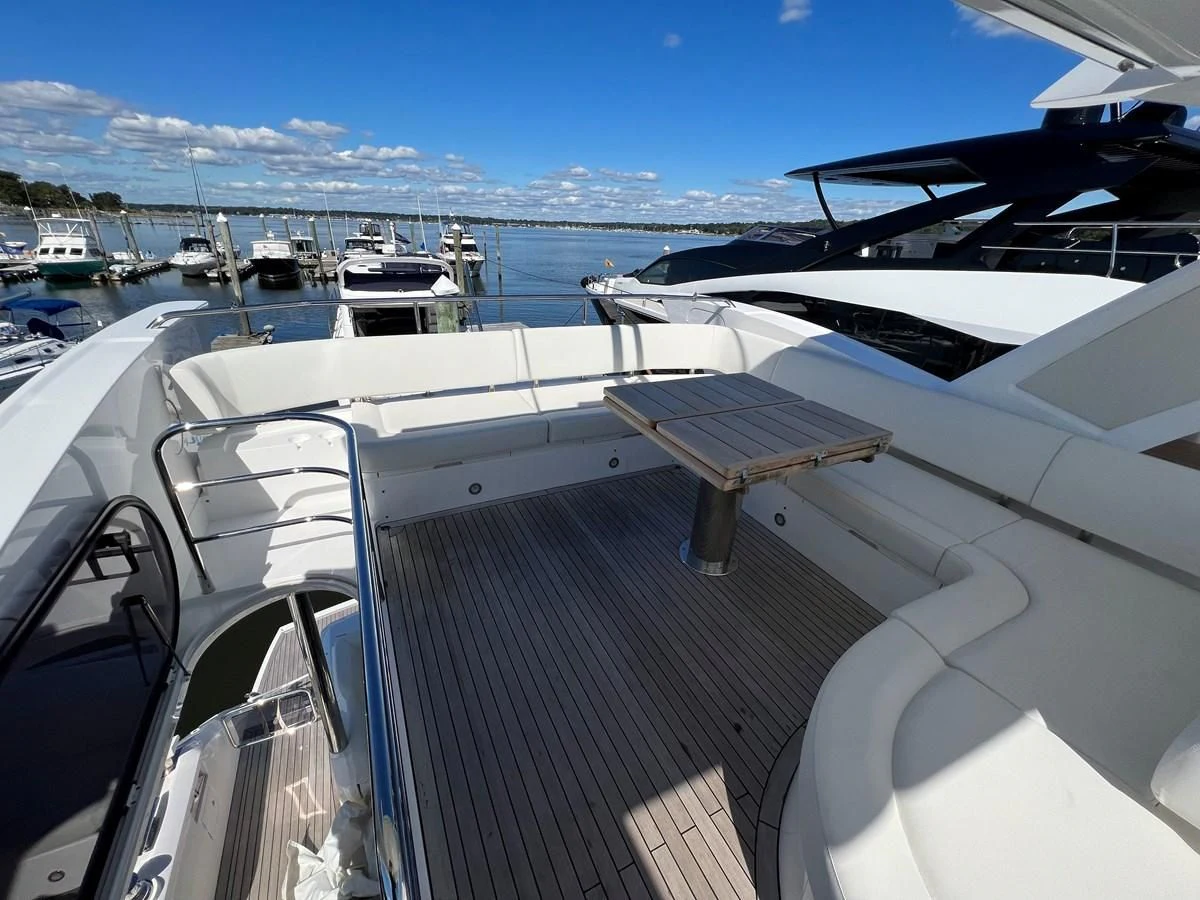 a group of boats in a harbor aboard 66 MANHATTAN Yacht for Sale