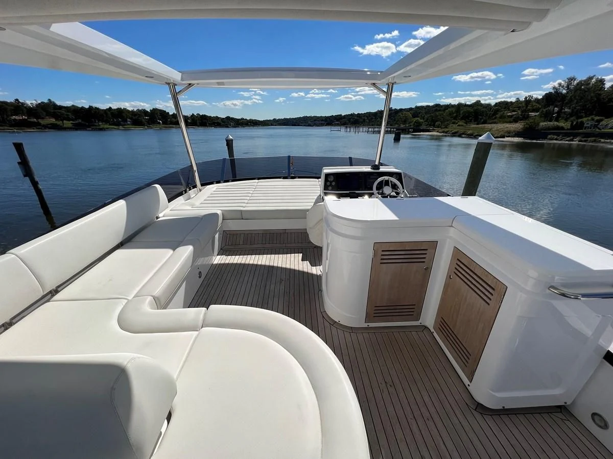 a boat on the water aboard 66 MANHATTAN Yacht for Sale