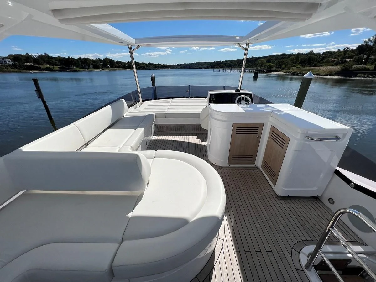 a boat on the water aboard 66 MANHATTAN Yacht for Sale