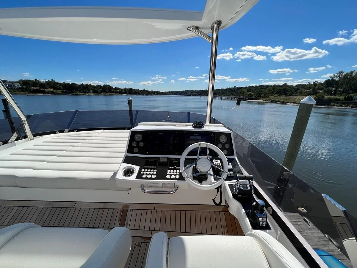 a boat on the water aboard 66 MANHATTAN Yacht for Sale