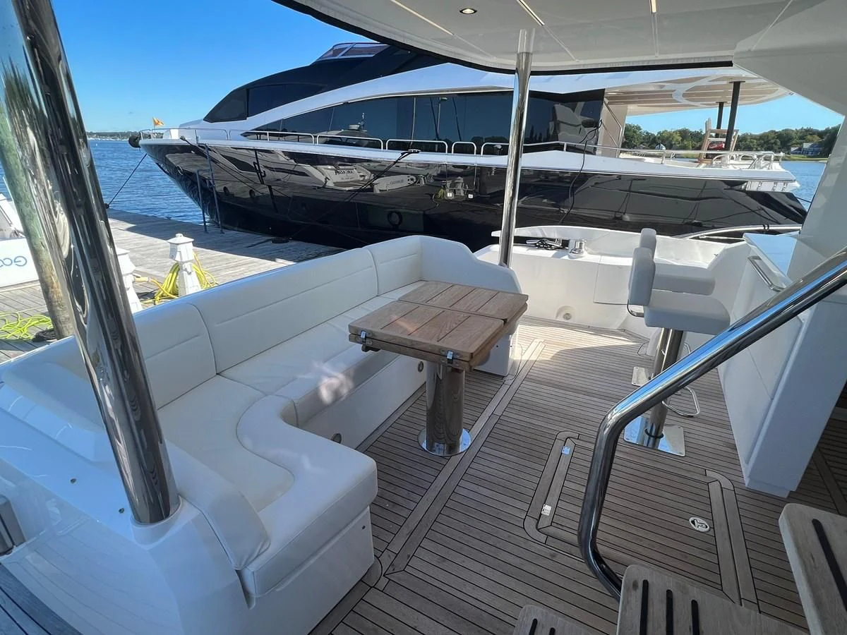 a boat on the water aboard 66 MANHATTAN Yacht for Sale