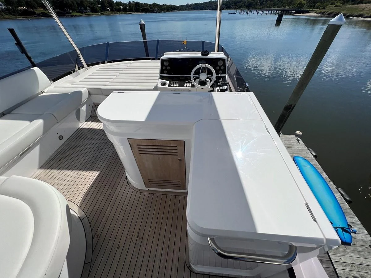 a boat on the water aboard 66 MANHATTAN Yacht for Sale