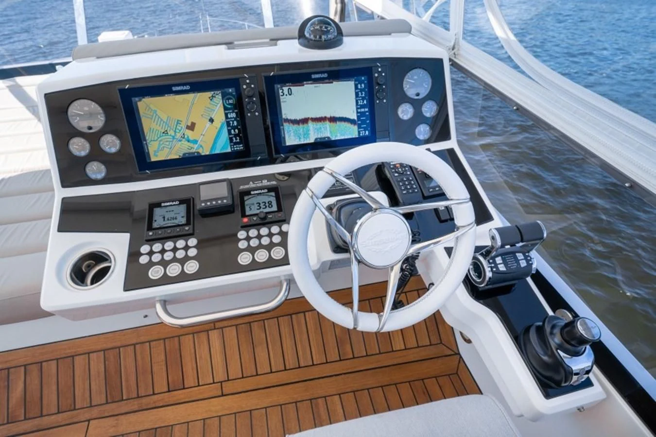 a cockpit of a plane aboard 66 MANHATTAN Yacht for Sale