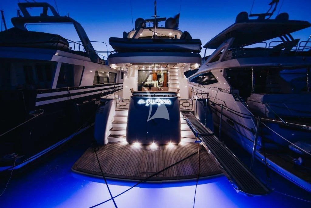a boat on the water aboard LADY LONA Yacht for Sale