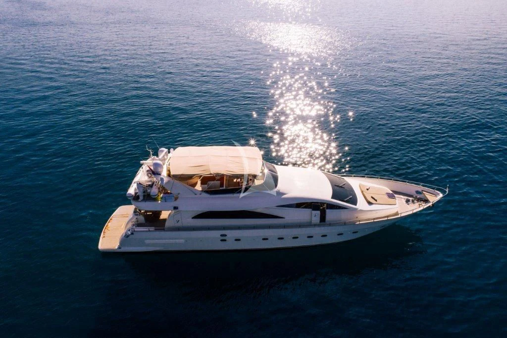 a boat in the water aboard LADY LONA Yacht for Sale