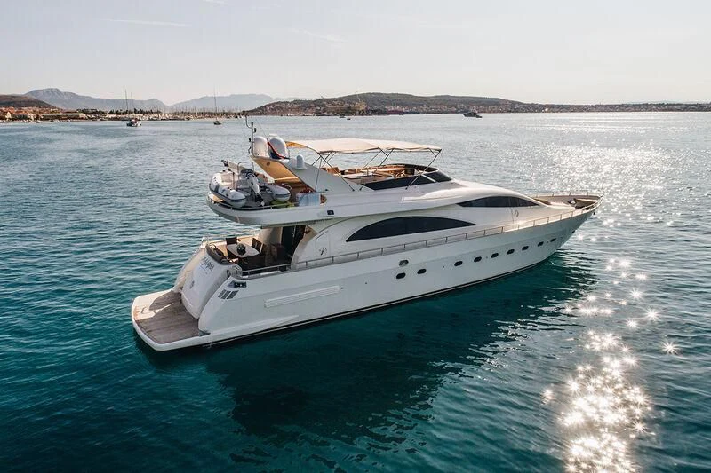 a boat on the water aboard LADY LONA Yacht for Sale