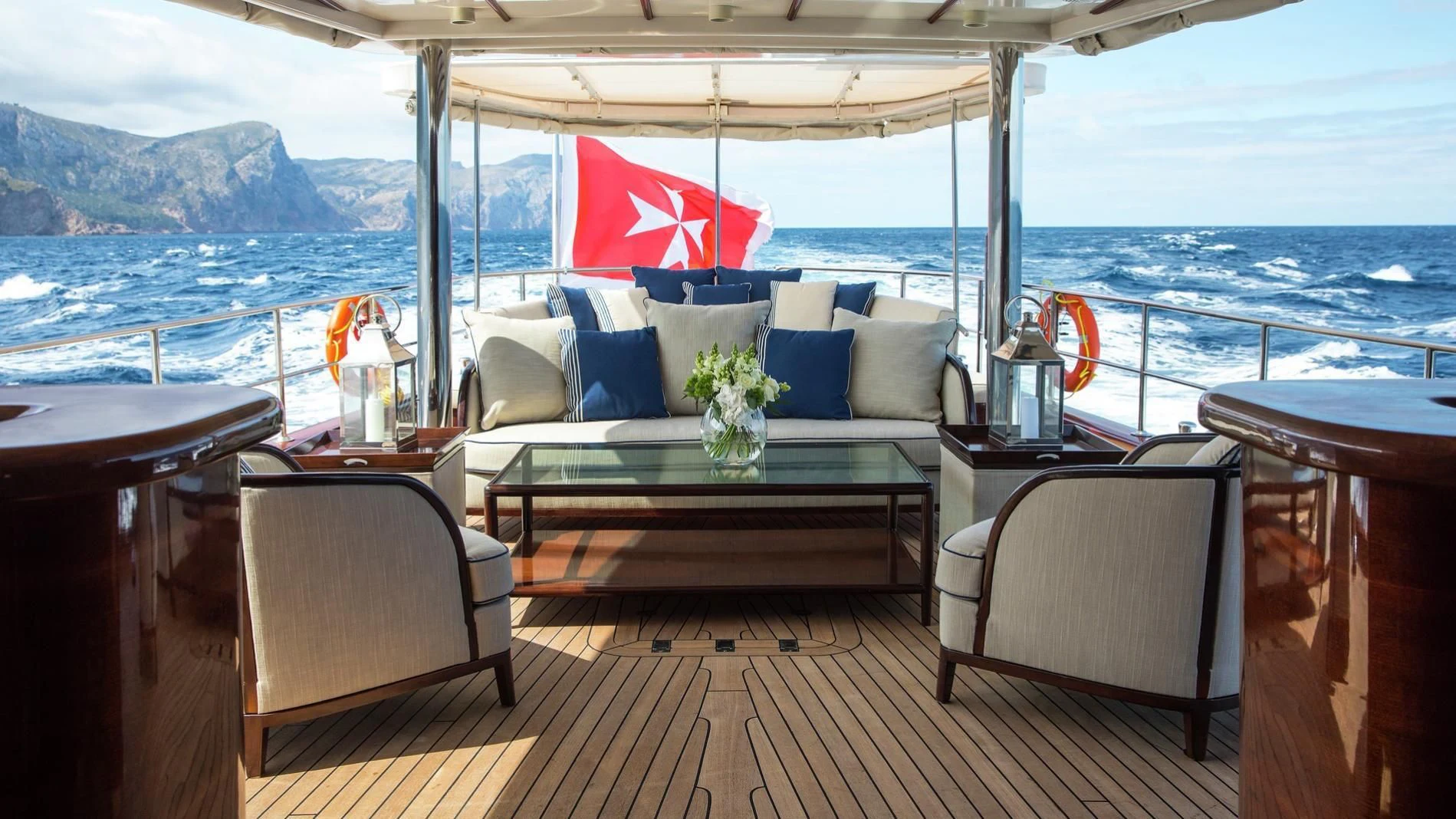 a boat on the water aboard NAUTILUS Yacht for Sale