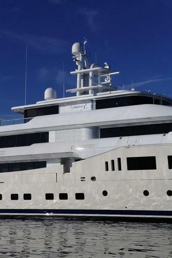 a white yacht in the water aboard NAUTILUS Yacht for Sale