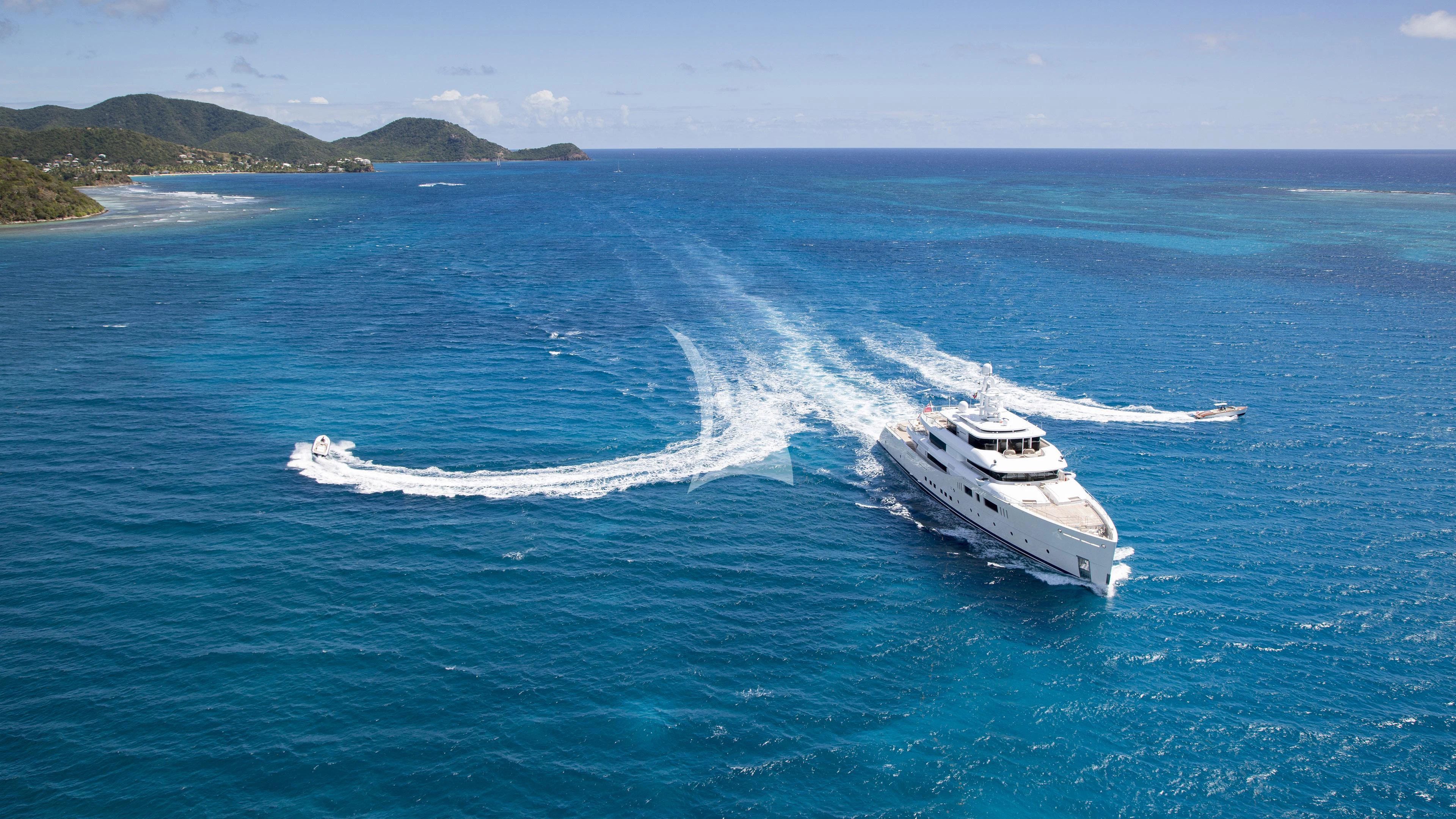 a boat on the water aboard NAUTILUS Yacht for Sale