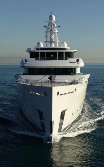 a large ship in the water aboard NAUTILUS Yacht for Sale