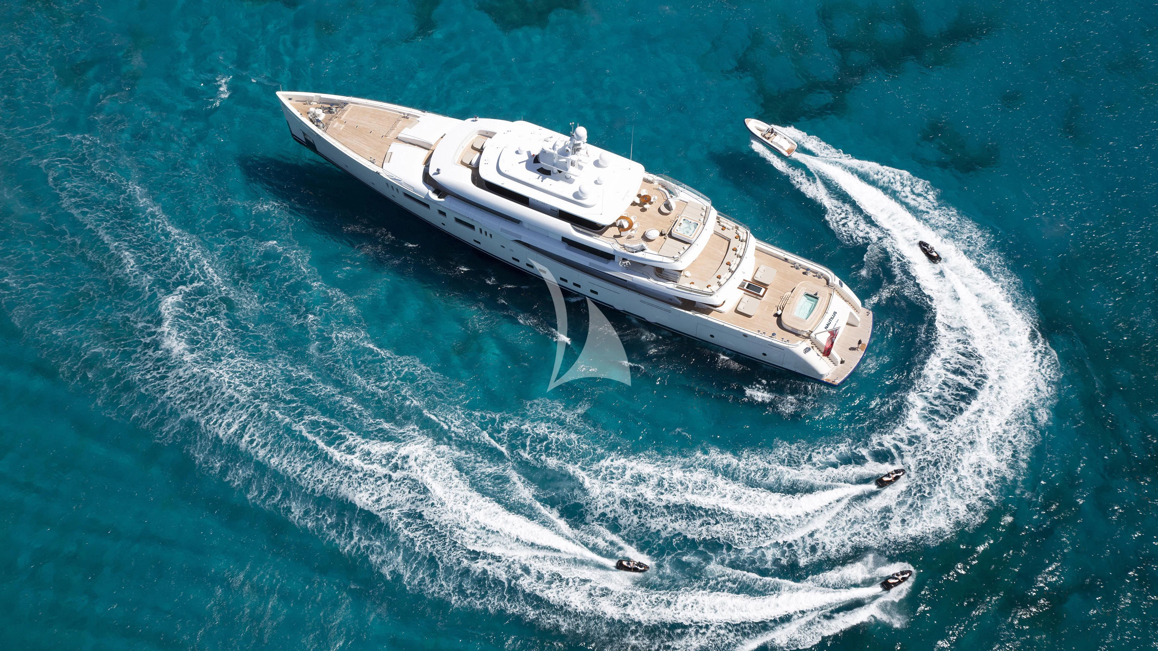 a ship in the water aboard NAUTILUS Yacht for Sale