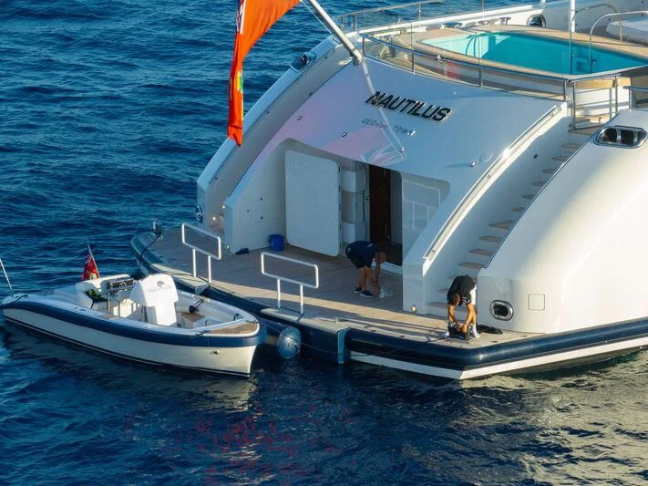a boat on the water aboard NAUTILUS Yacht for Sale