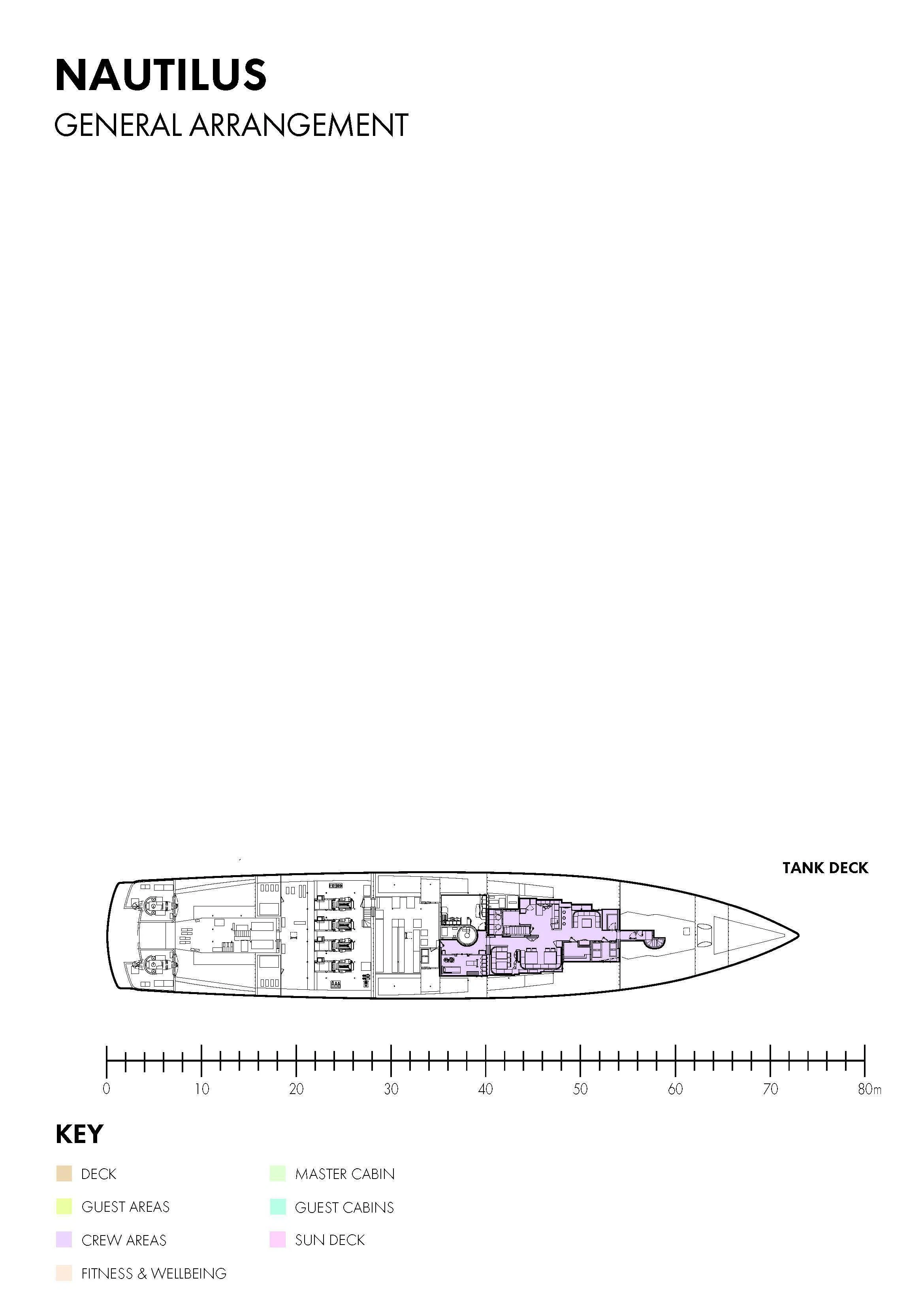 diagram aboard NAUTILUS Yacht for Sale