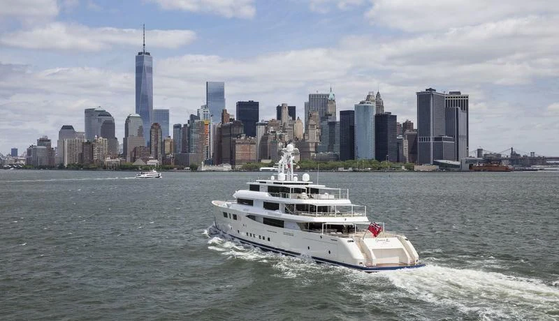 a boat on the water aboard NAUTILUS Yacht for Sale