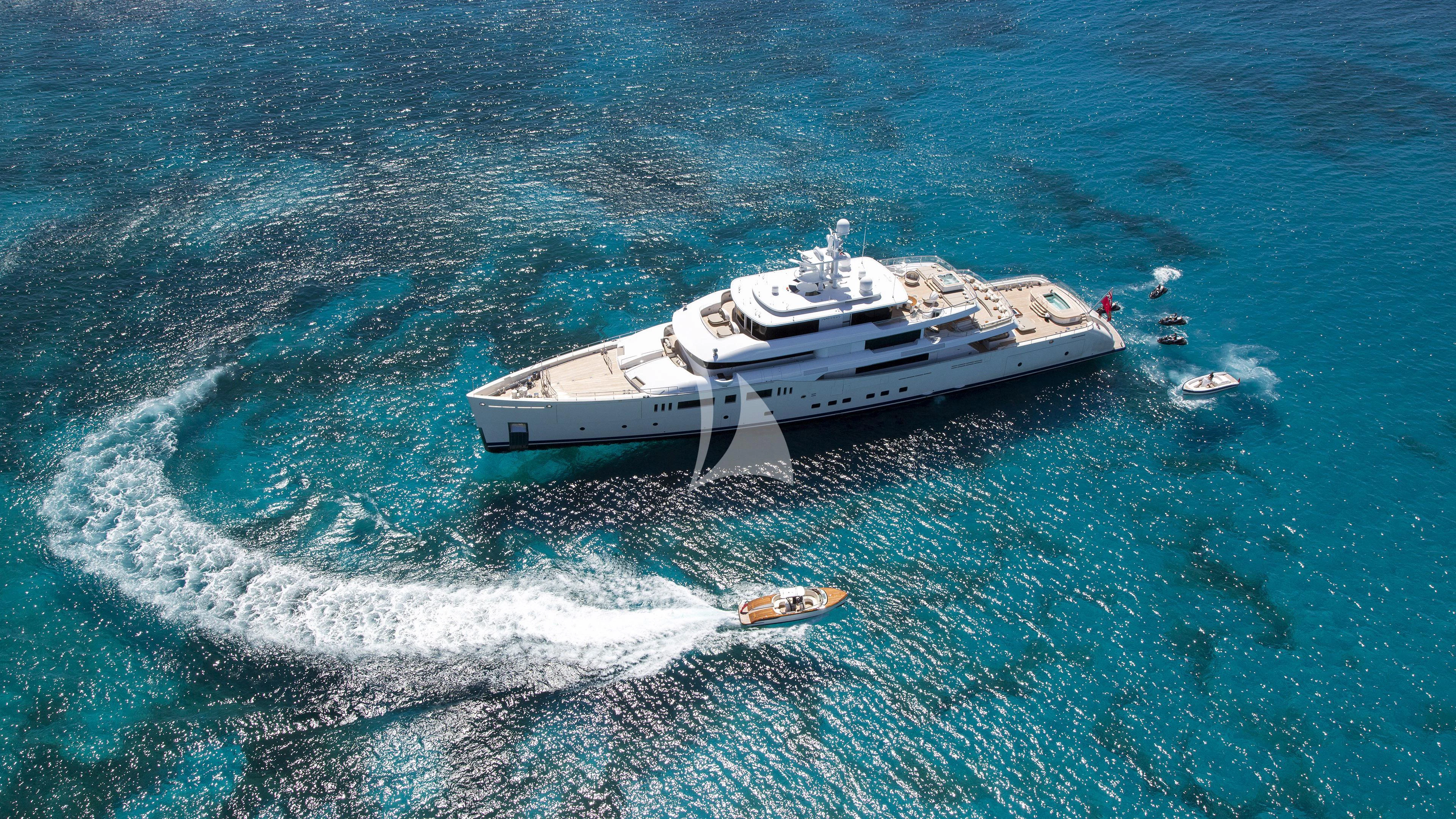 a boat on the water aboard NAUTILUS Yacht for Sale