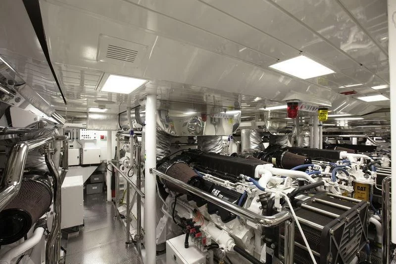 a room full of machines aboard NAUTILUS Yacht for Sale