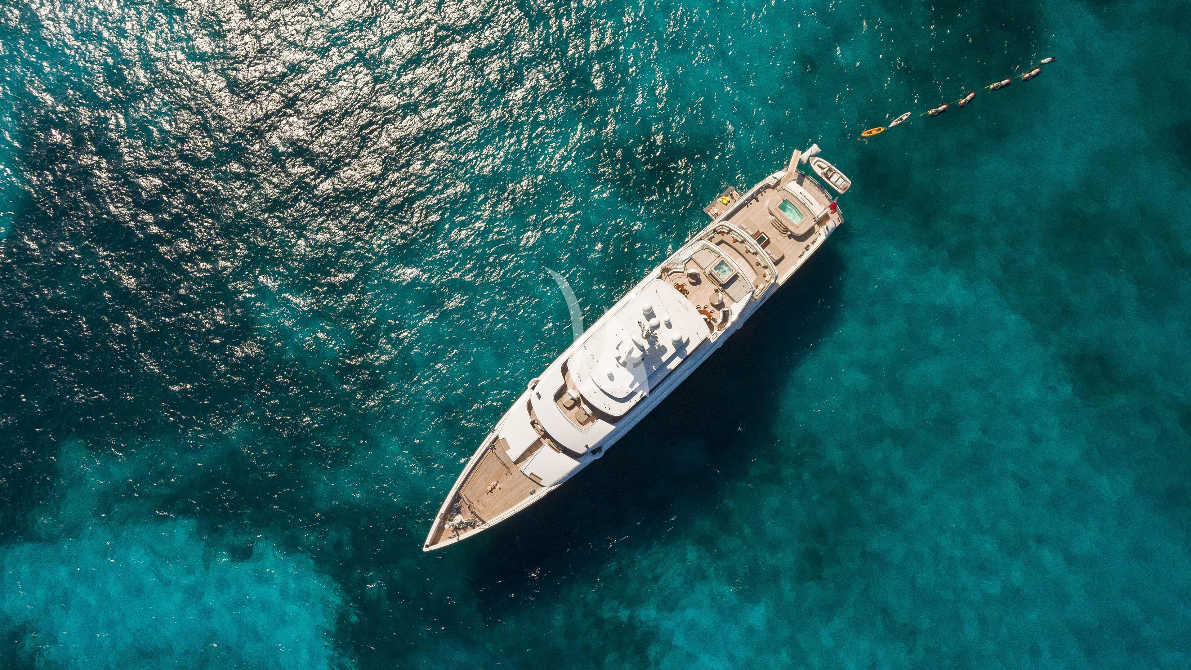 a boat in the water aboard NAUTILUS Yacht for Sale