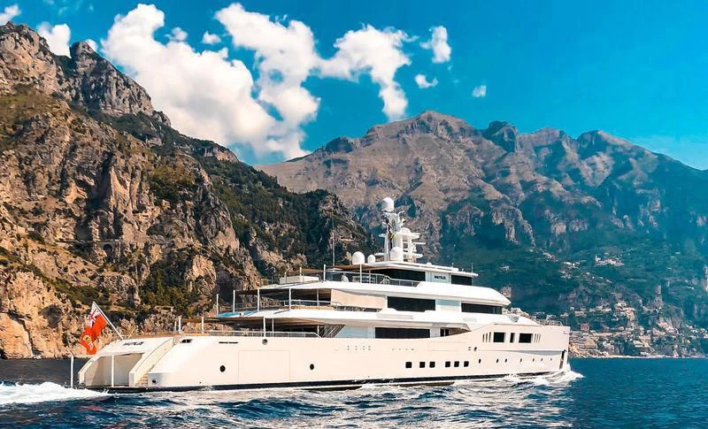 a boat in the water aboard NAUTILUS Yacht for Sale