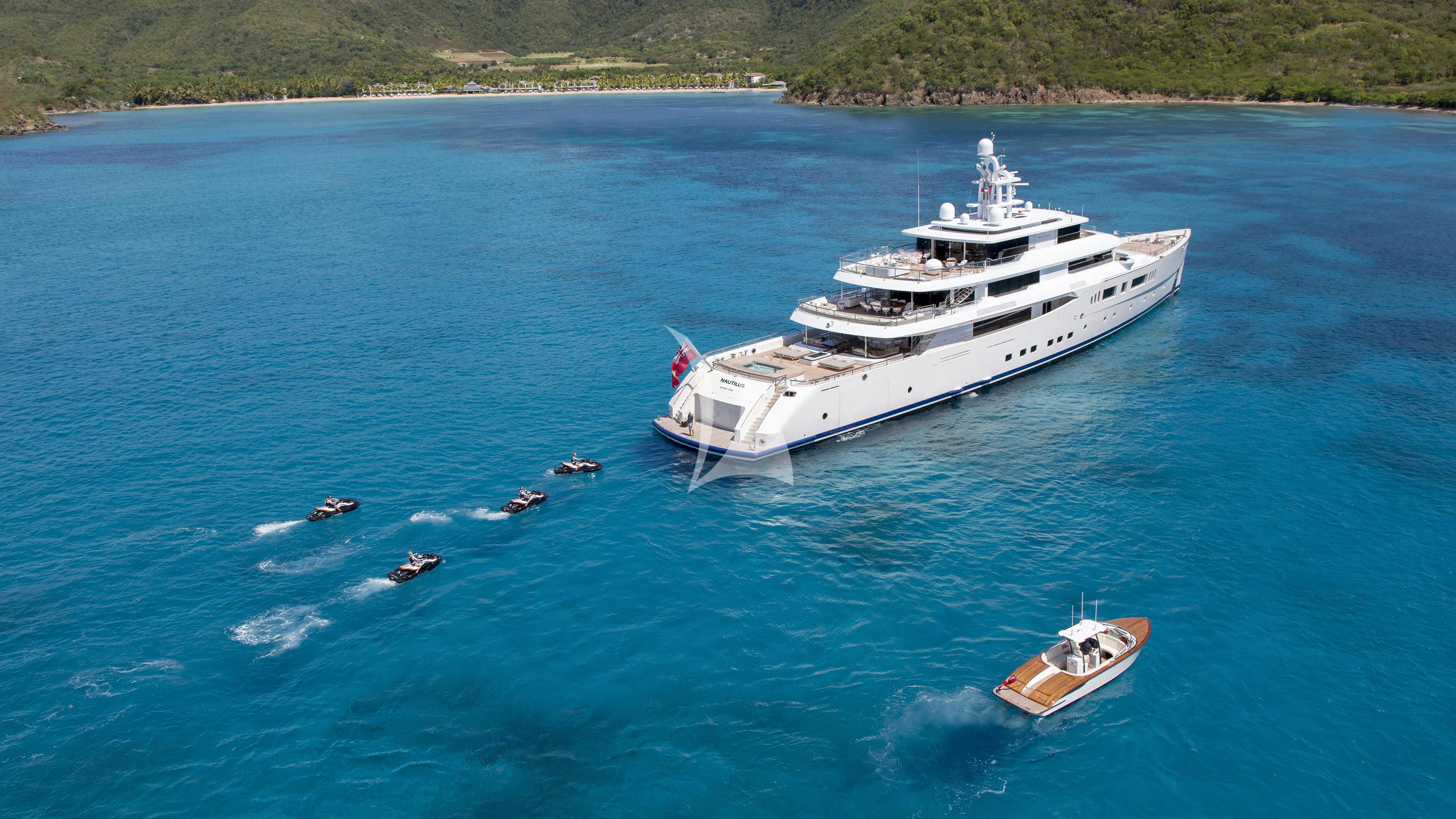 a boat in the water aboard NAUTILUS Yacht for Sale