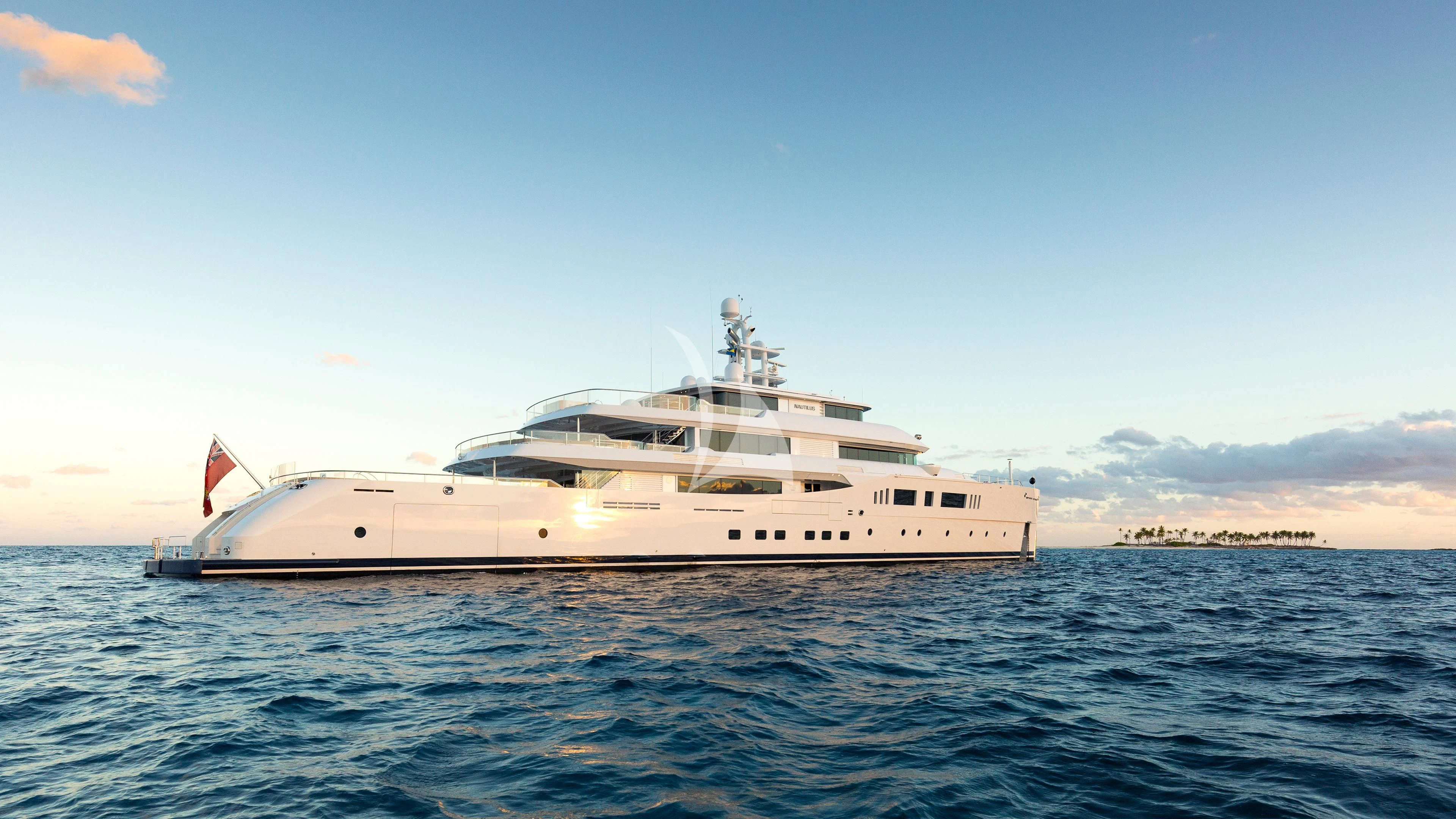 a boat in the water aboard NAUTILUS Yacht for Sale