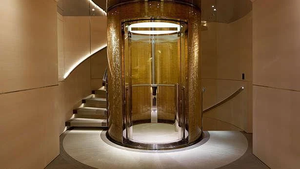 a gold trophy in a room aboard NAUTILUS Yacht for Sale