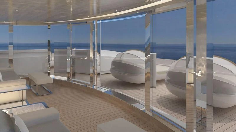 inside view of a room aboard NAUTILUS Yacht for Sale