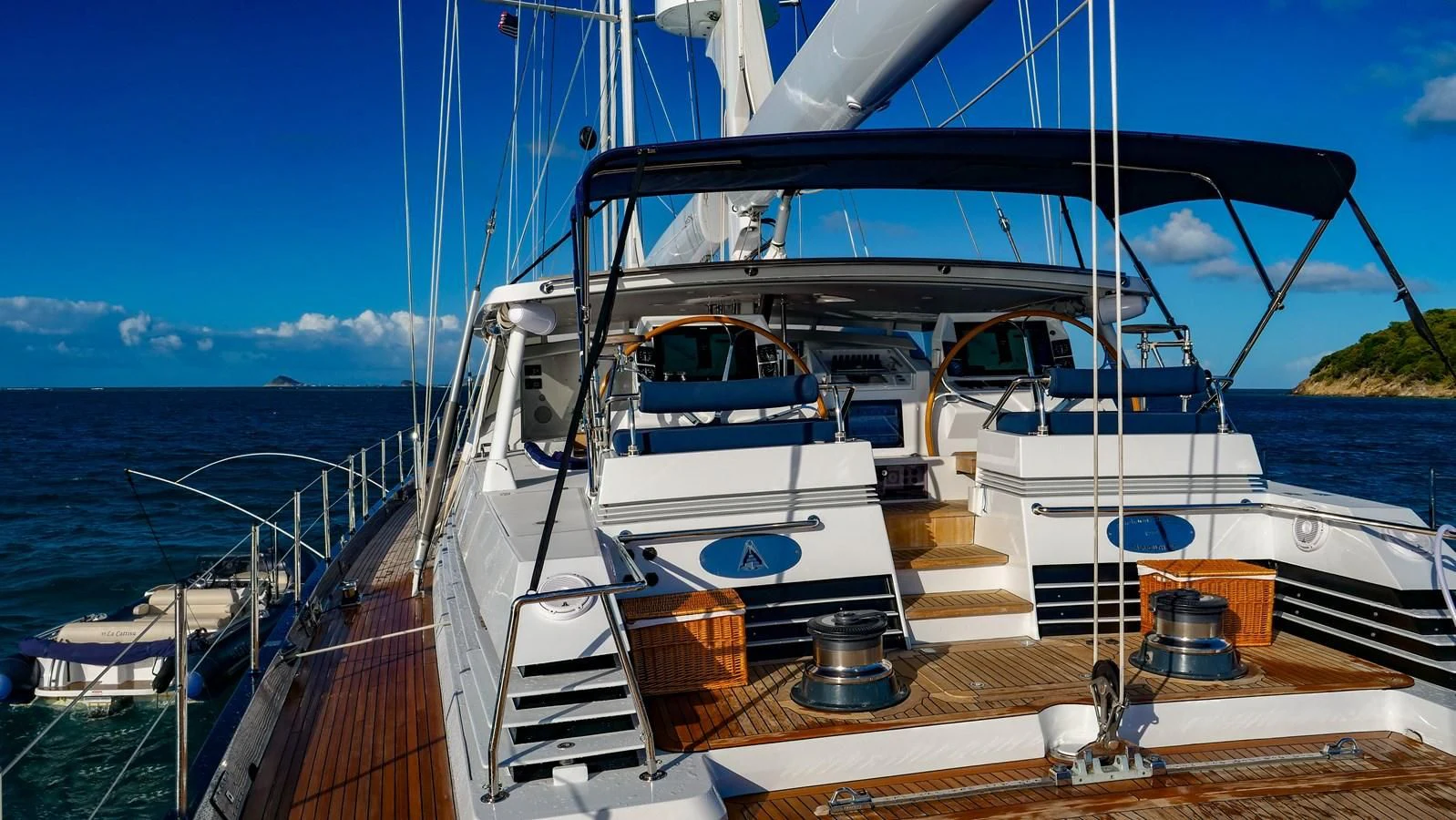 a boat on a dock aboard LA CATTIVA 1 Yacht for Sale