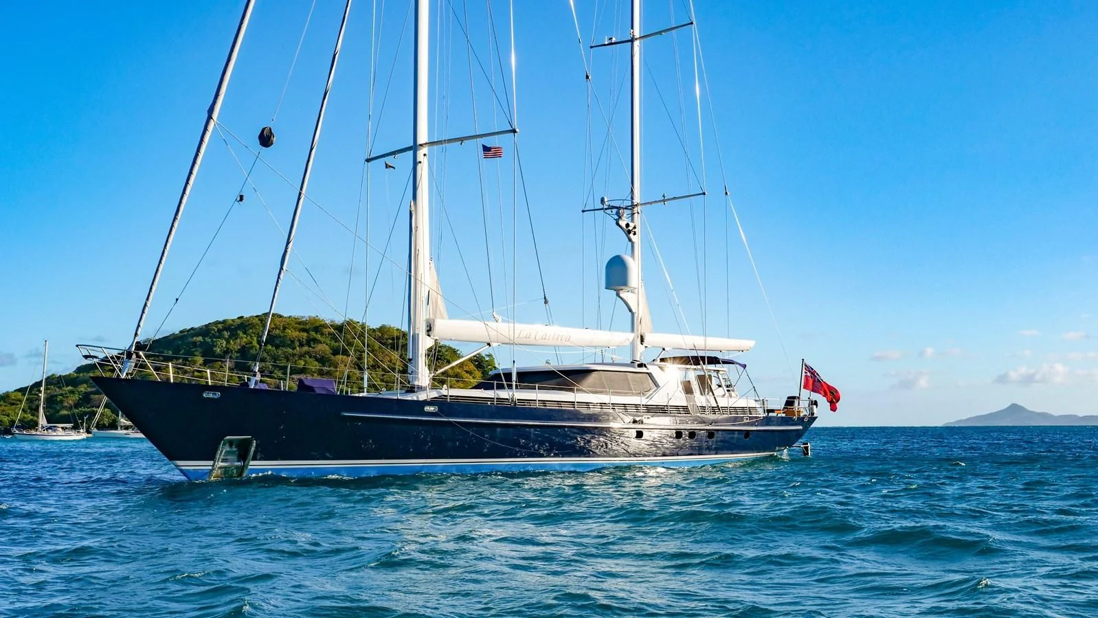 a boat in the water aboard LA CATTIVA 1 Yacht for Sale