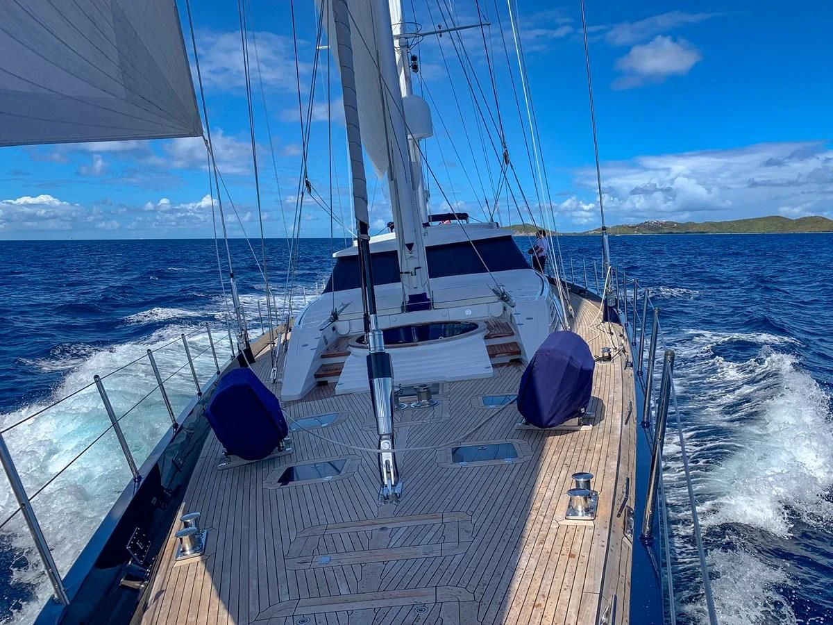 a boat on the water aboard LA CATTIVA 1 Yacht for Sale