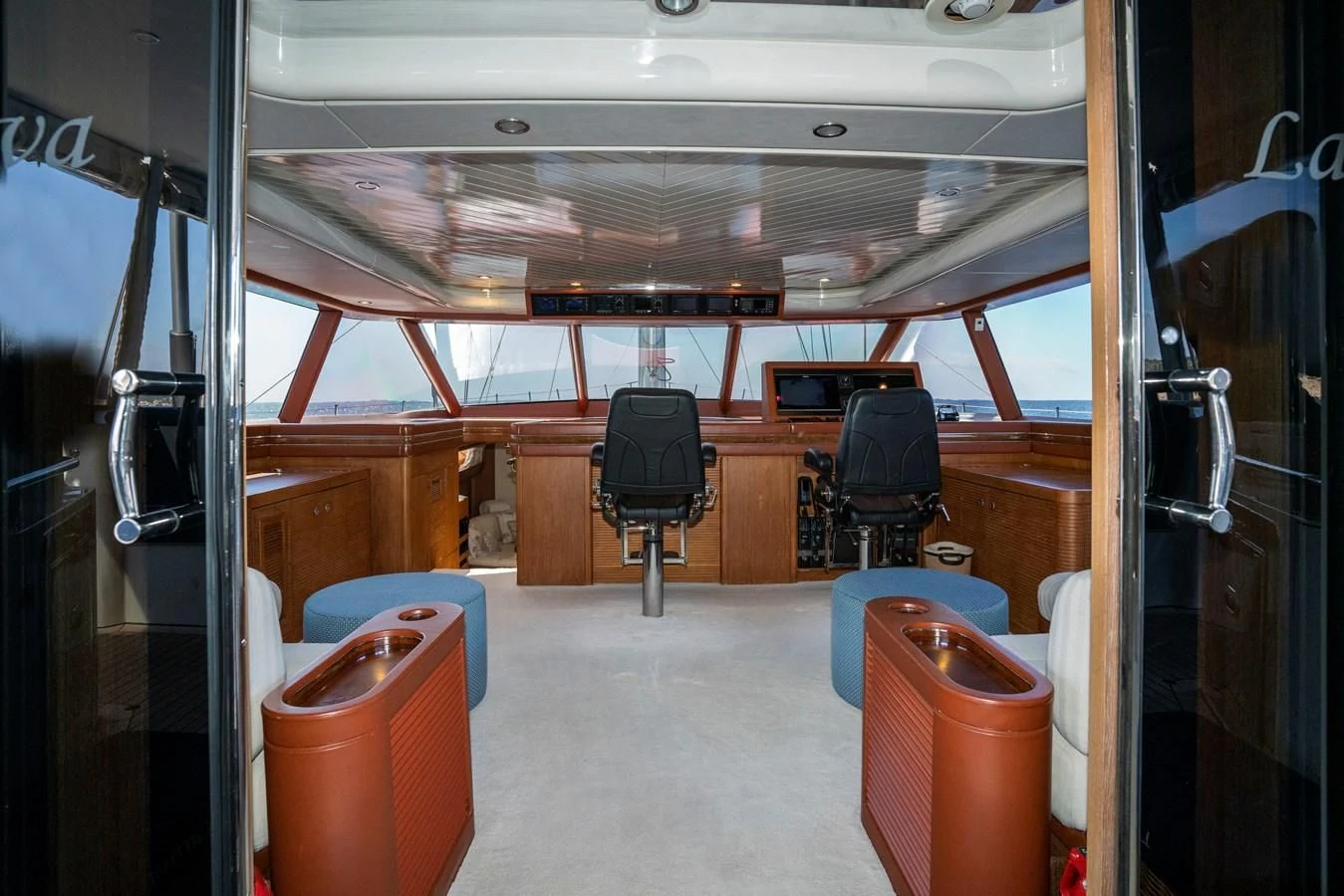 inside of a vehicle aboard LA CATTIVA 1 Yacht for Sale