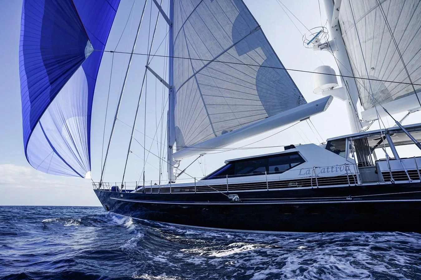 a boat on the water aboard LA CATTIVA 1 Yacht for Sale