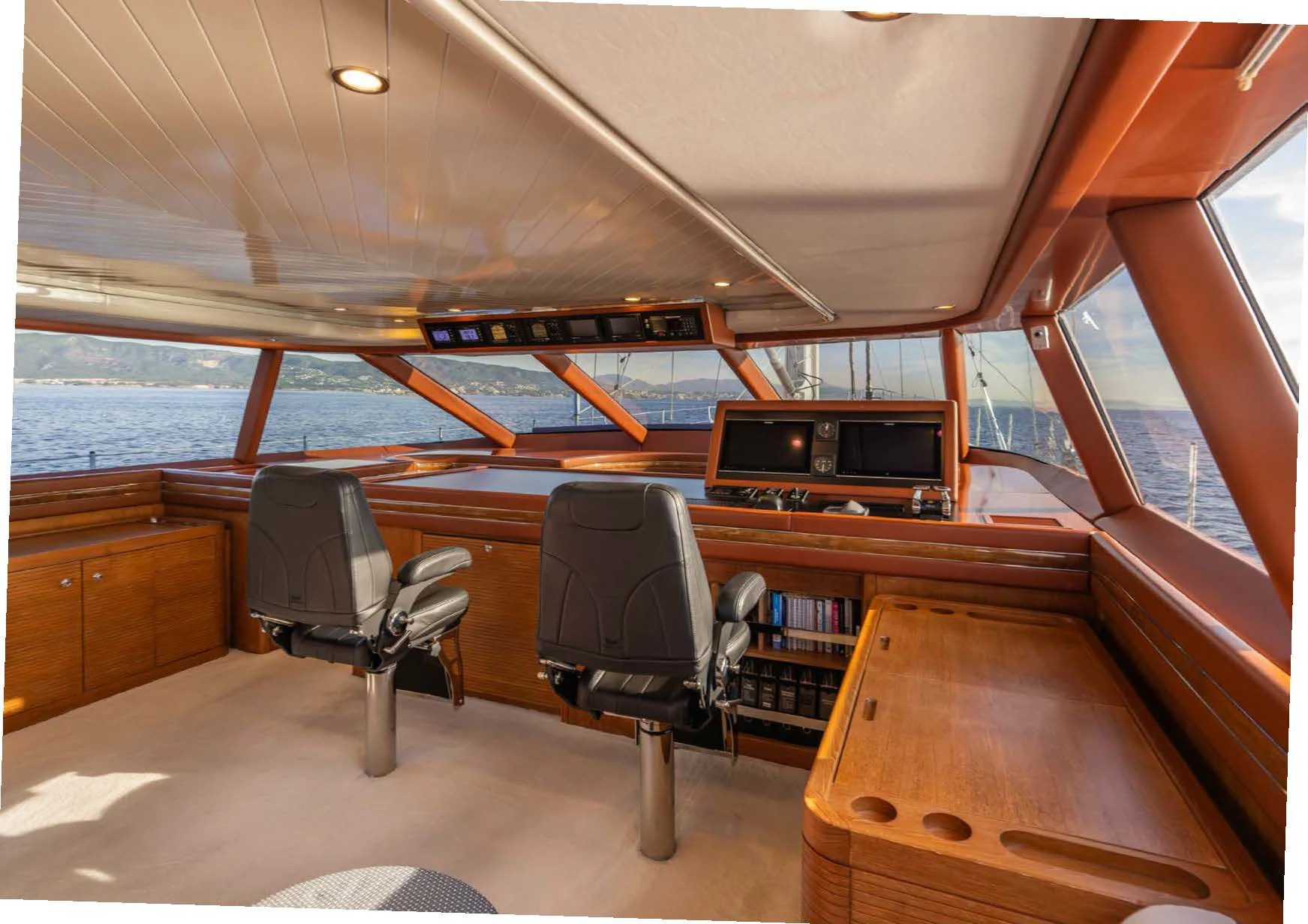 inside of a boat aboard LA CATTIVA 1 Yacht for Sale
