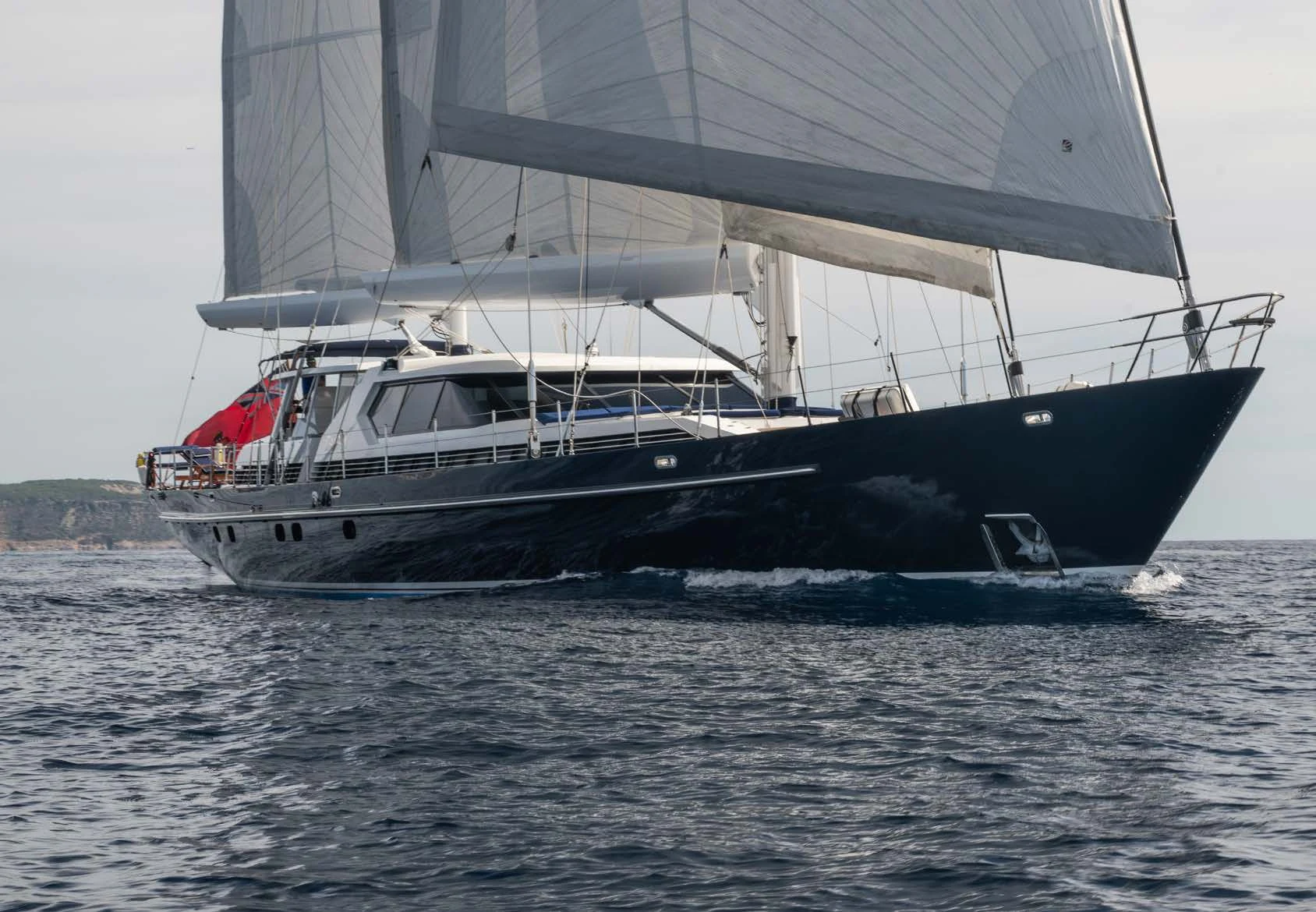 a boat on the water aboard LA CATTIVA 1 Yacht for Sale
