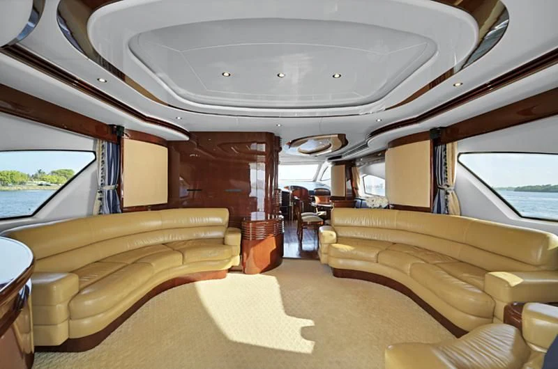inside of a vehicle aboard DELMAR Yacht for Sale