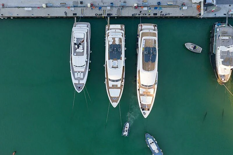 a boat on a green surface aboard JOANNA B Yacht for Sale
