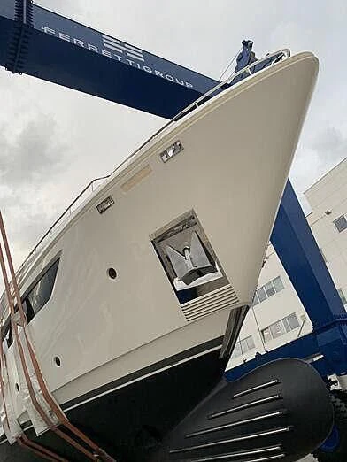 a person standing on the top of a plane aboard JOANNA B Yacht for Sale