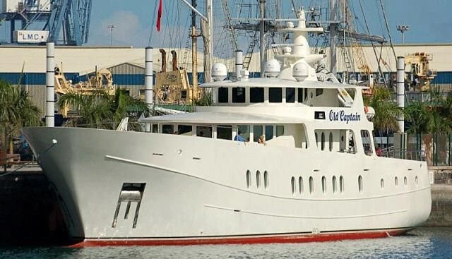 a large white boat aboard GALATEA Yacht for Sale
