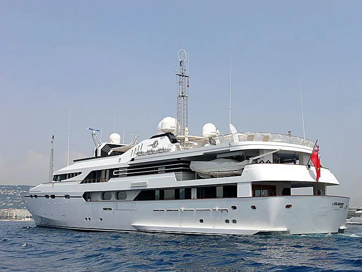 a white yacht in the water aboard IL VAGABONDO Yacht for Sale