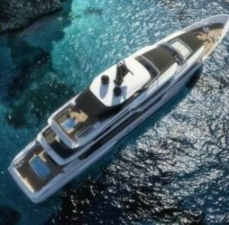a high angle view of a boat aboard ASANTE Yacht for Sale
