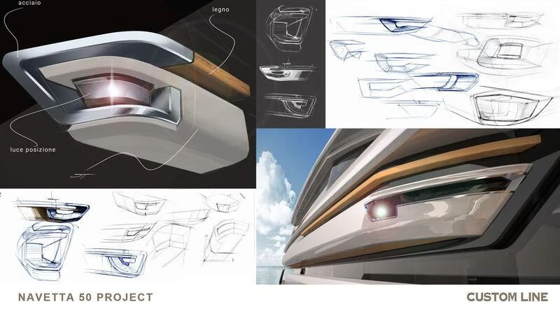 a collage of a car aboard ASANTE Yacht for Sale