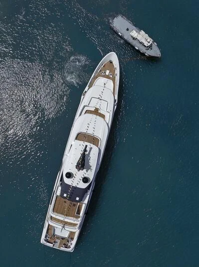 a white and brown rocket aboard ASANTE Yacht for Sale