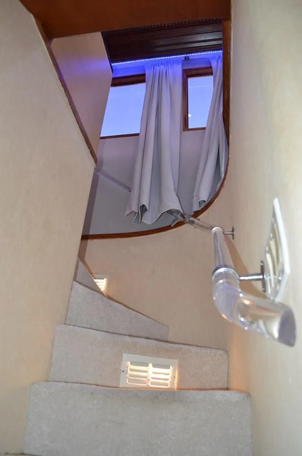 a bathroom with a sink and a mirror aboard ISABELLA Yacht for Sale