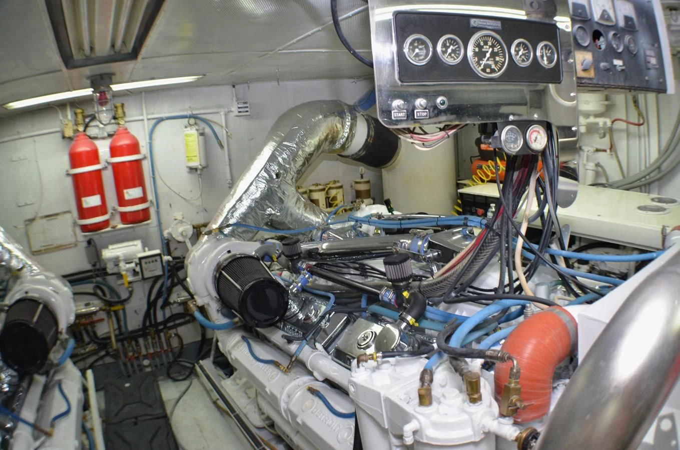 a machine with a large engine aboard ISABELLA Yacht for Sale