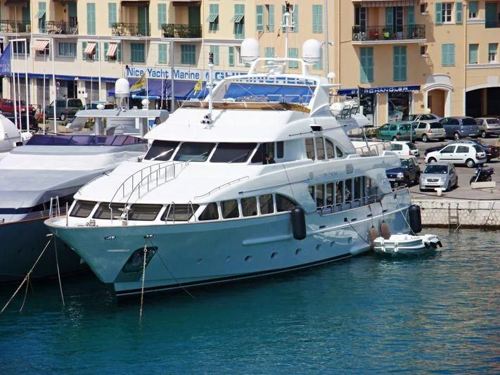 a boat in the water aboard FRISH Yacht for Sale