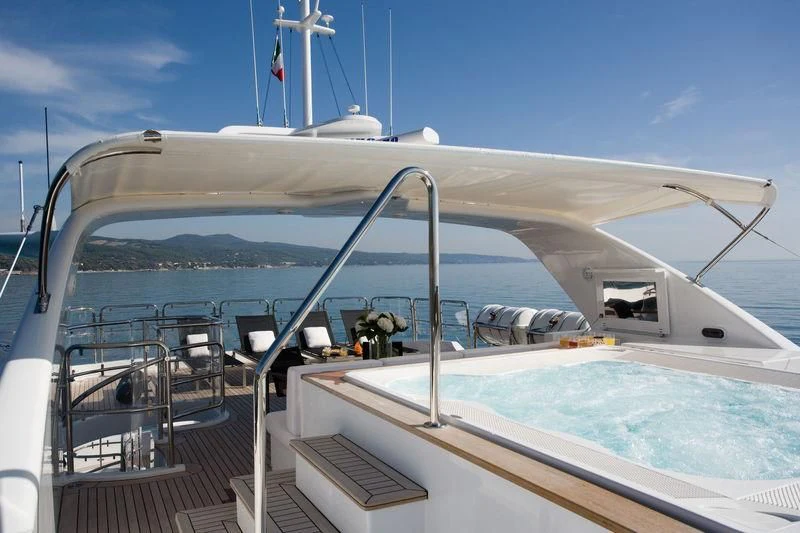 a boat on the water aboard FRISH Yacht for Sale